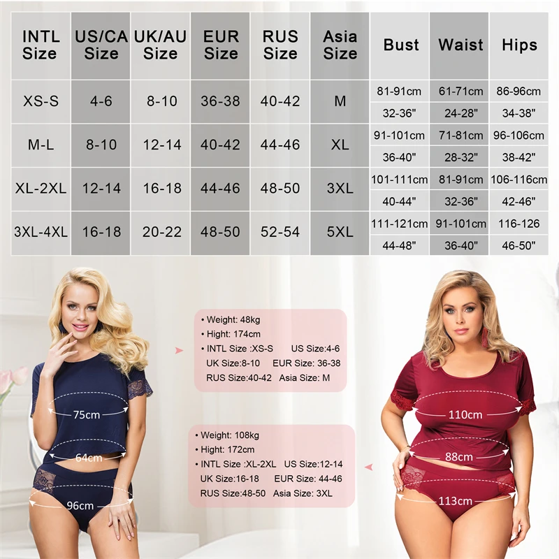 Comeondear Fashion Plus Size Modal Pajamas Casual Two Piece Nightwear Women Top Panty Elastic Short Soft Sleepwear Lingerie Sets