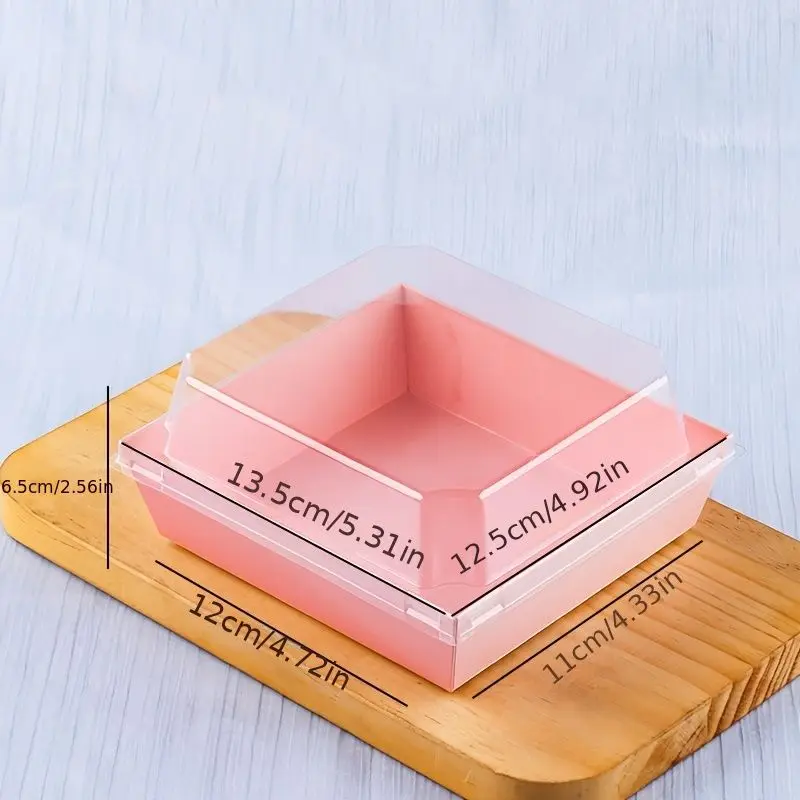 Baking Cake Box 100pcs Baking Transparent Sandwich Packaging Box Dessert Cake Box Snow Mei Niang Thousand Layer Packing