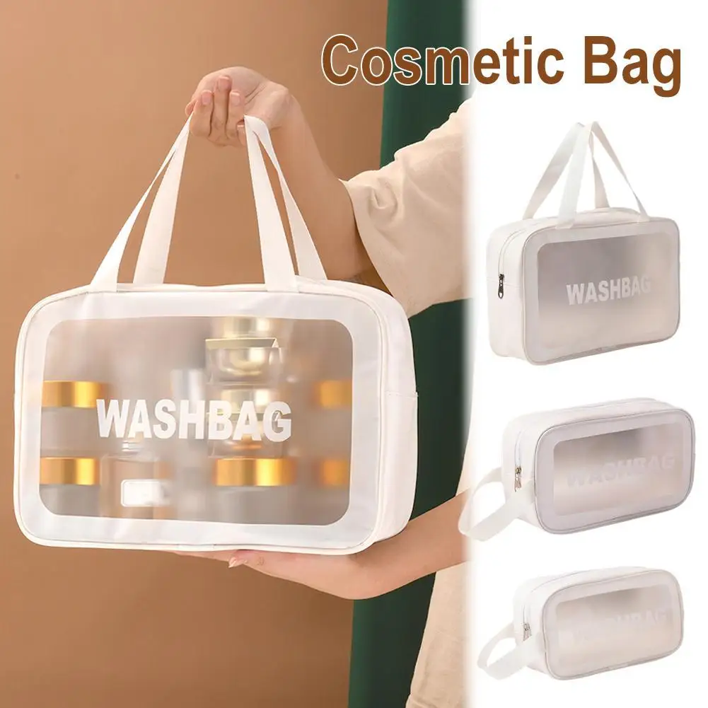 

New Bathroom Organizer Clear Toiletry Bag Waterproof Travel Make Up Bags Storage Portable Transparent Women Girl Cosmetic Bag