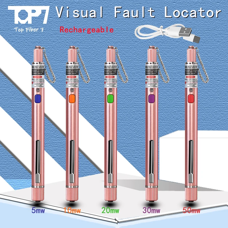 2023 NEW Rechargeable Visual Fault Locator,Fiber Optic Cable Tester 5