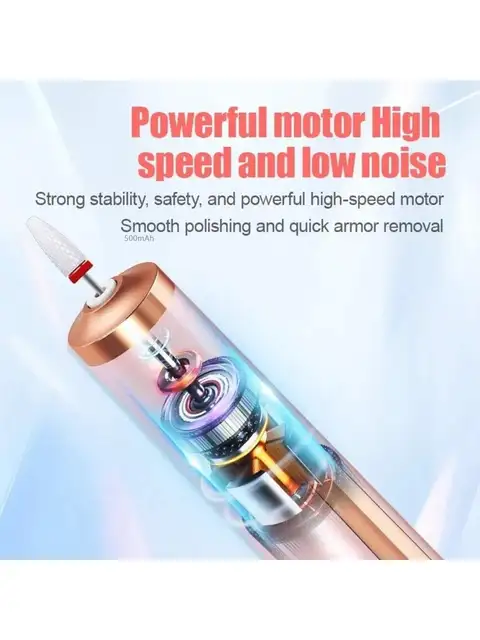 2 in 1 Nail Drill and Nail Dryer Set Portable Multi-Function Polishing Pen Handheld LED Lamp Dual-Purpose Nail Art Equipment 4