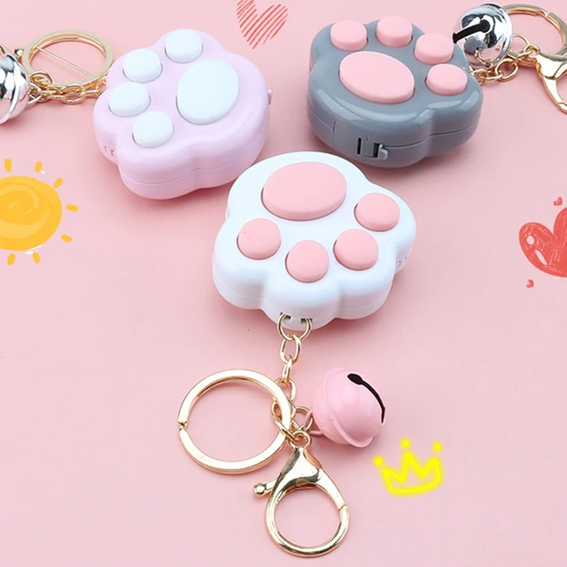 Mini Cat Paw Game Keychain Led Electronic Memory Games For Kids Adults Anti Stress Keychain Anti Stress Fidgetip Kawaii Toys 2