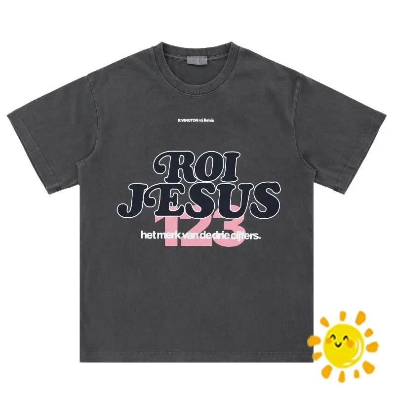 

Новая Винтажная футболка с эффектом потертости RRR1, футболки большого размера, футболки в стиле хип-хоп