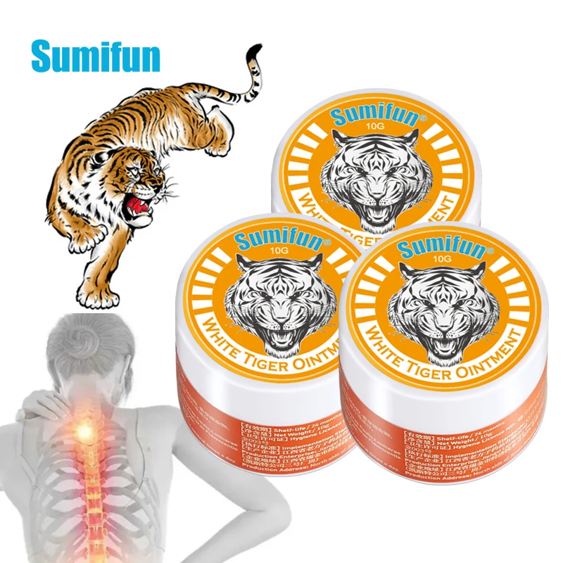 

Sumifun 1/2/3pcs Tiger Balm Ointment Thailand Painkiller Cream Joint Muscle Pain Relief Back Neck Knee Analgesic Plaster 10g