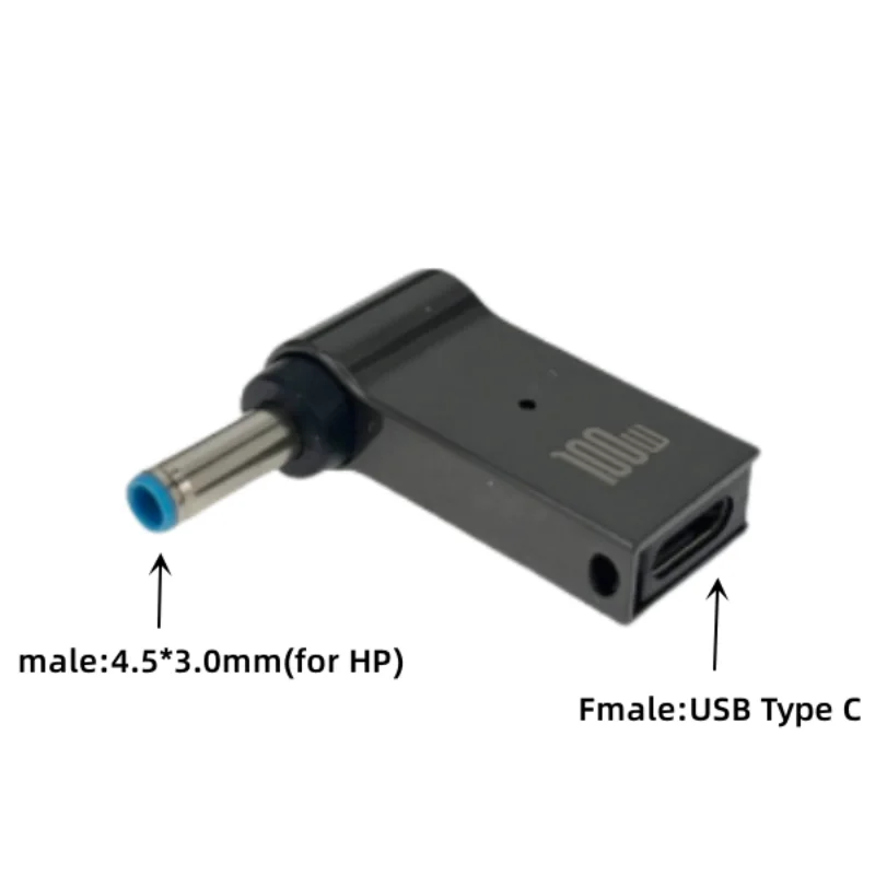 100W USB 타입 C 고속 충전 어댑터 플러그 커넥터 델 아수스 HP 에이서 레노버용 범용 USB C 노트북 충전기 컨버터