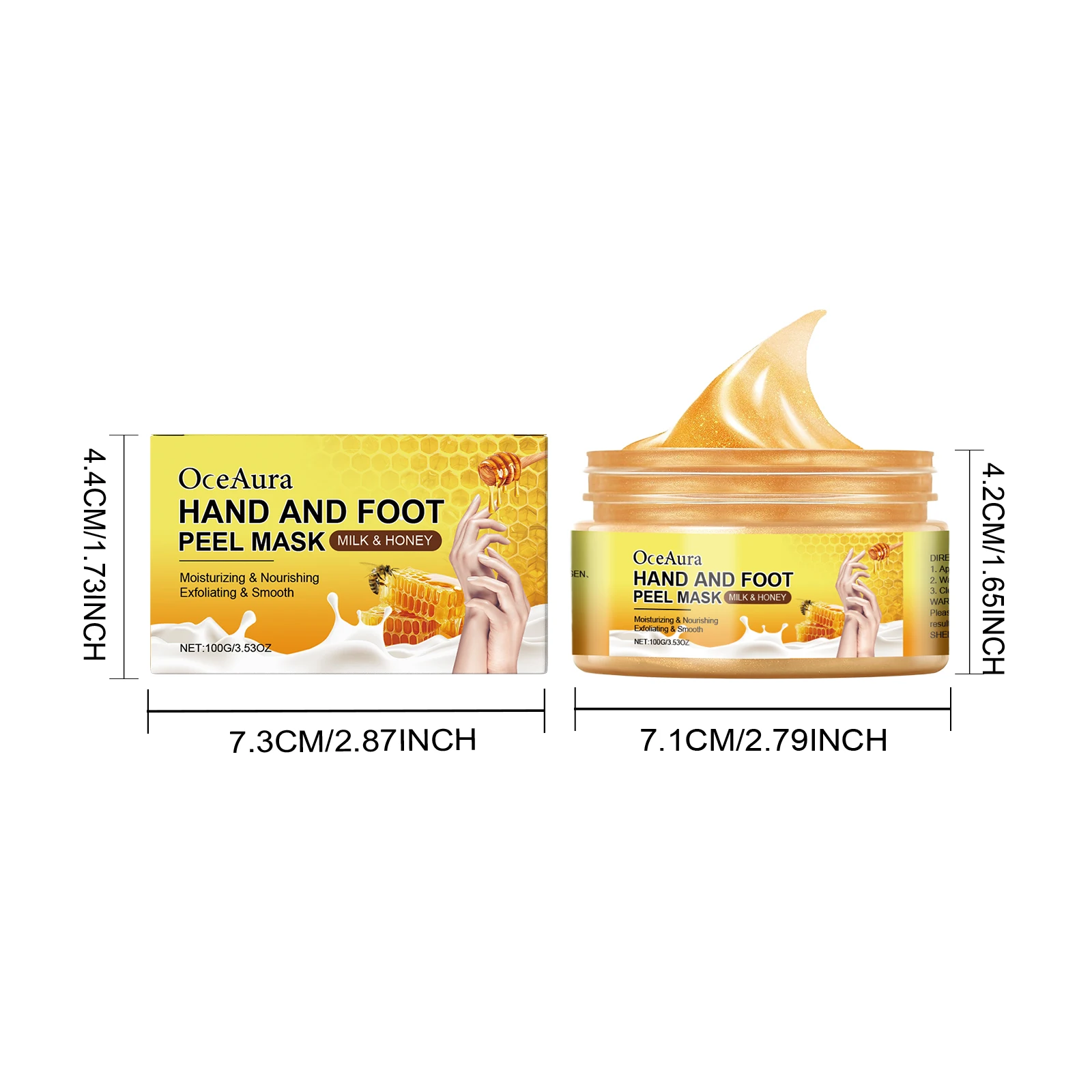 Description Picture 5 of itemExfoliating Hand Foot Mask Heel Cracked Repair Remove Callus Dead Skin Improve Rough Dryness Moisturizing Peeling Feet Care Mask