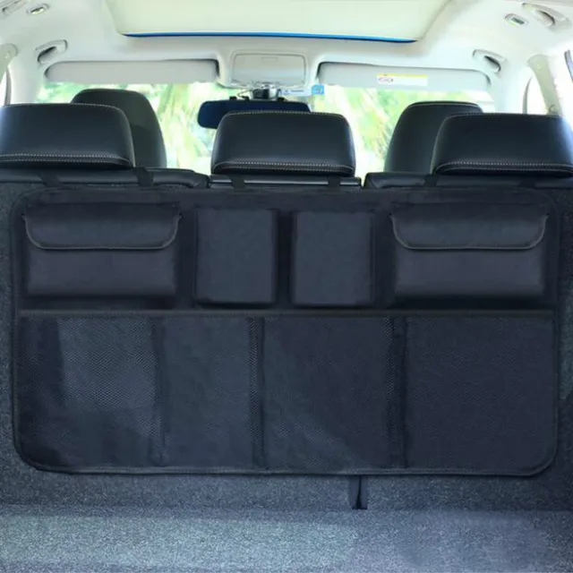 Car Trunk Organizer Adjustable Backseat Storage Bag Net High Capacity Multi-use Oxford Automobile Seat Back Organizers Universal 3