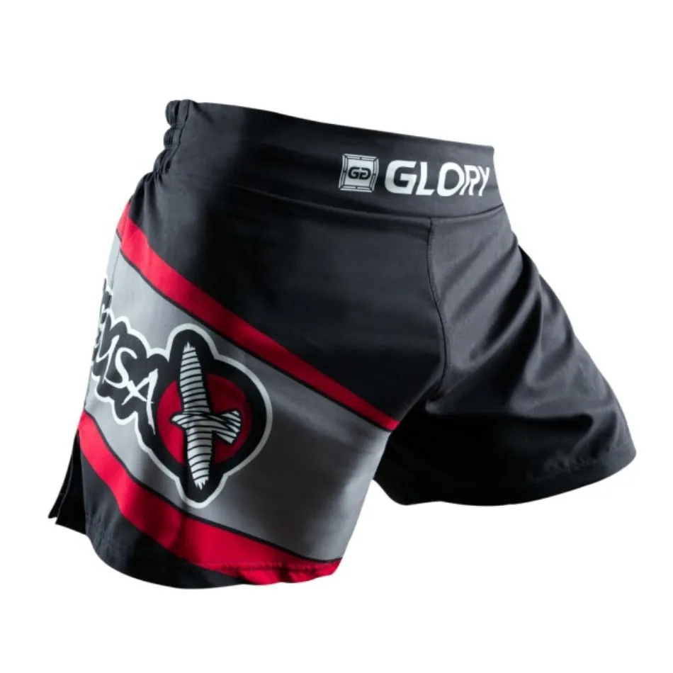 MMA Shorts Black Breathable Fitness Training Boxing