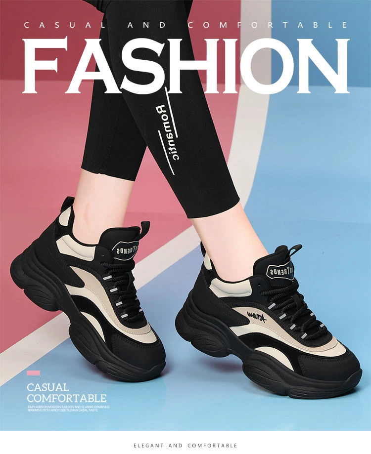 Women's Casual Shoes Comfortable Thick Sole Versatile Trainers_voghion.com