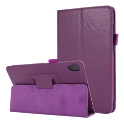 Premium PU Leather Tablet Stand Cover Holder - Universal 8 - Inch Sleeve for M8 FHD TB - 8705 (Purple)