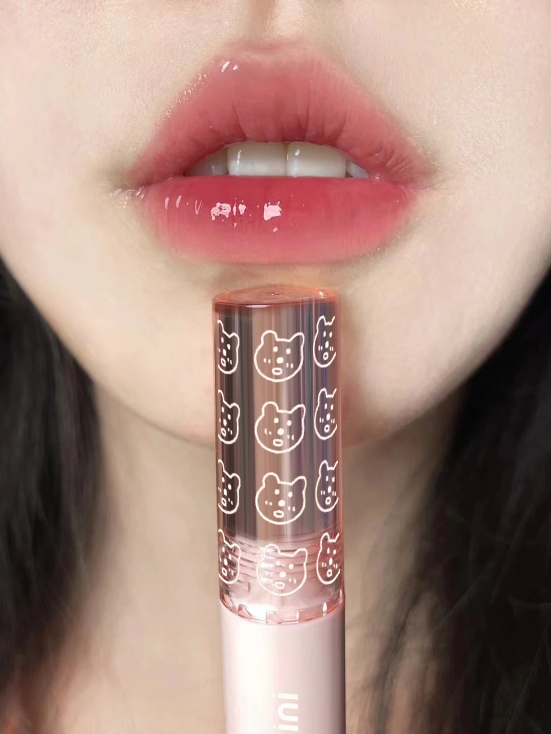 Lip Gloss Waterproof Mirror Finish Water Nude Brown Clear Tint Glass Liquid Makeup for Luminous Look