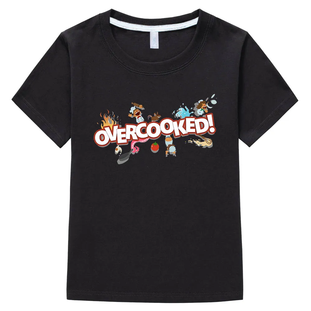 

Overcooked Cute Anime T-shirts Harajuku Manga/Comic Tshirt Short Sleeve 100% Cotton Tee-shirt Kawaii Regular Boys/girls T-shirt