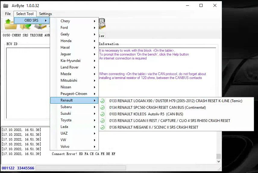 Airbag SRS Crash Daten Reset Tool AirByte 1.0.0.32 Software ECU Programmierer für Können Bus CRASH Klar Unterstützung Jede OBD2 J2534 werkzeug – Detail 20
