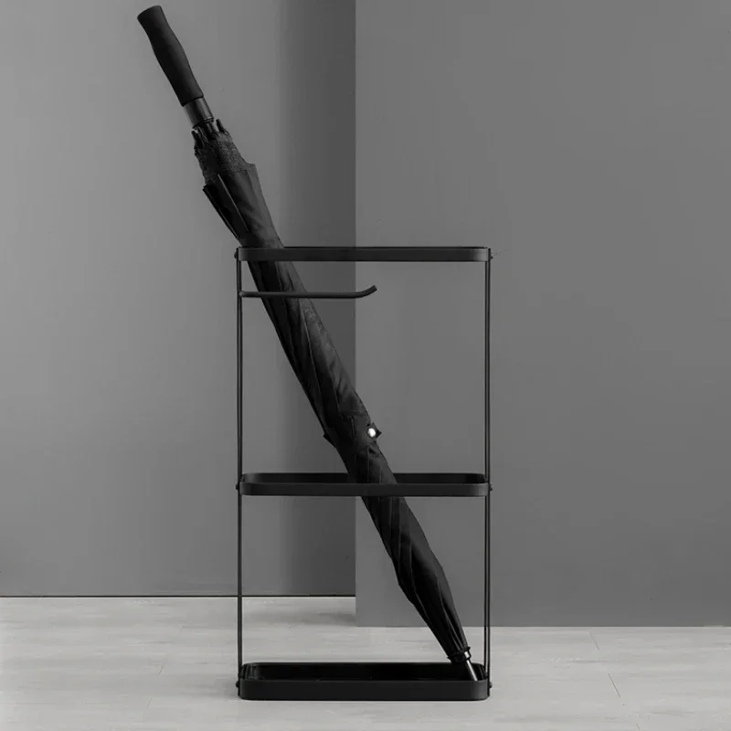 HighQuality Umbrella Stand Double Layer Iron Art Cane Holder Hotel Hall Parasol Holder Versatile Practical Umbrella Rack onsale