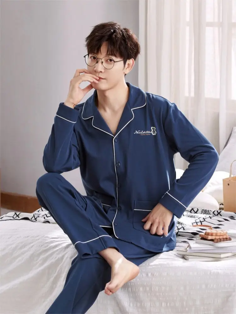 Couple Pajama Sets Sleepwear Cotton Women's Silk Pajamas Men's Sleeping House Suit Men Night Wear Clothes for Sleep Korean