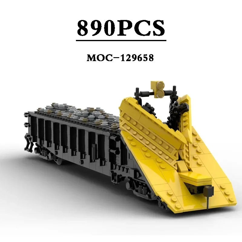 

MOC-129658 Winter Gondola Snowplow Puzzle Assembly Building Blocks Toy Model 890PCS Children's Birthday Christmas Toy Gift