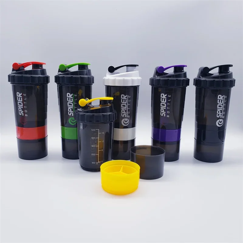 3 Layer Fitness Sports Bottle Shaker Cup Milkshake Cup Protein