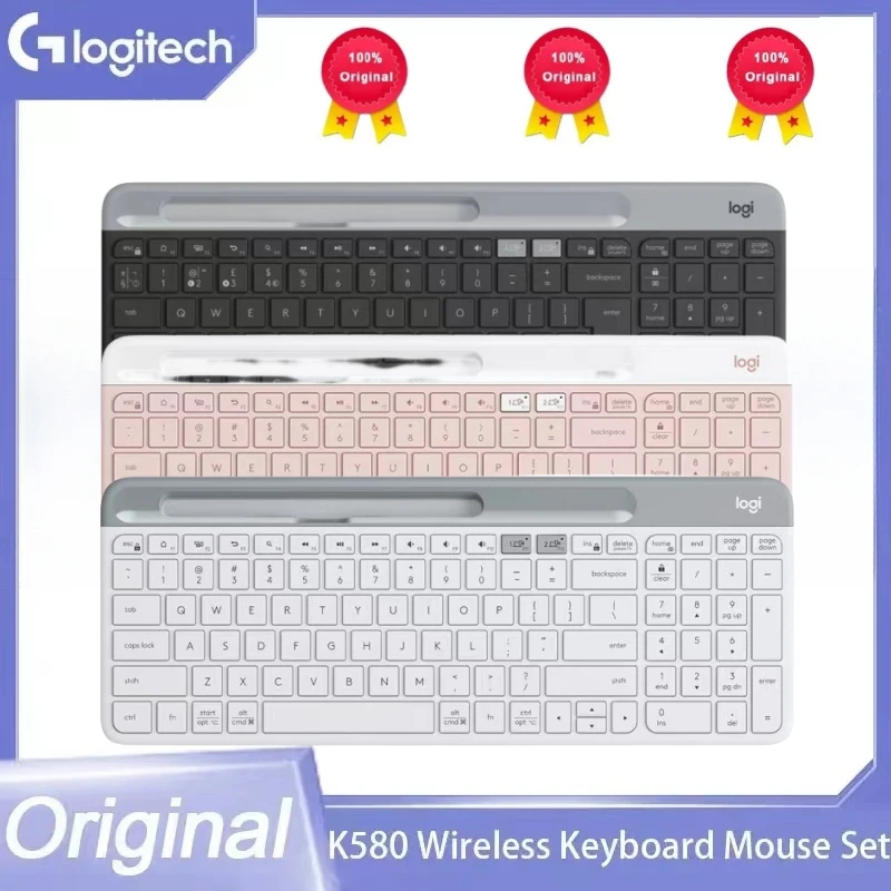Bluetooth-клавиатура Logitech K580 Беспроводная ультратонкая, черная/белая