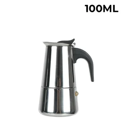Stainless Steel Stovetop Moka Espresso and Latte Coffee Maker Pot (100ml)