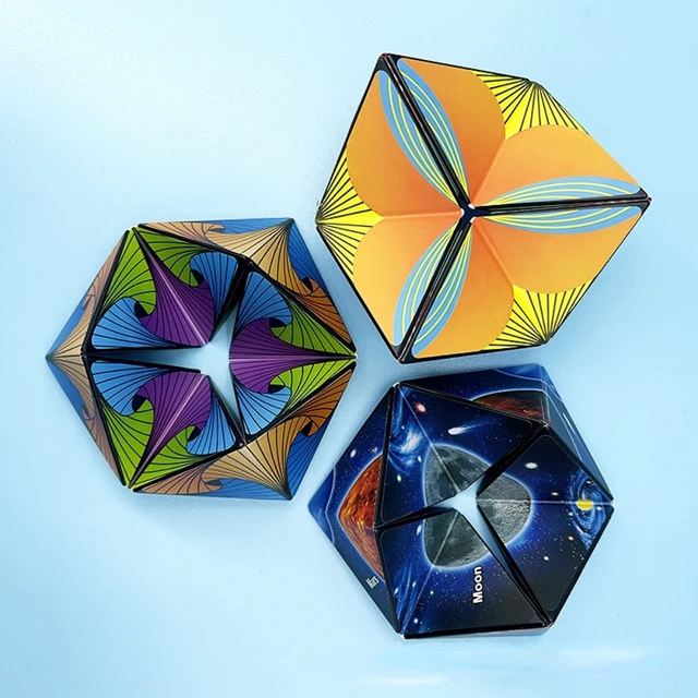 New Infinite Flip Magic Cube Puzzle Stress Relief Cube Adult Relax Tool 3D Kaleidoscope Infinite Flip Children's Toys Fidget Toy 1
