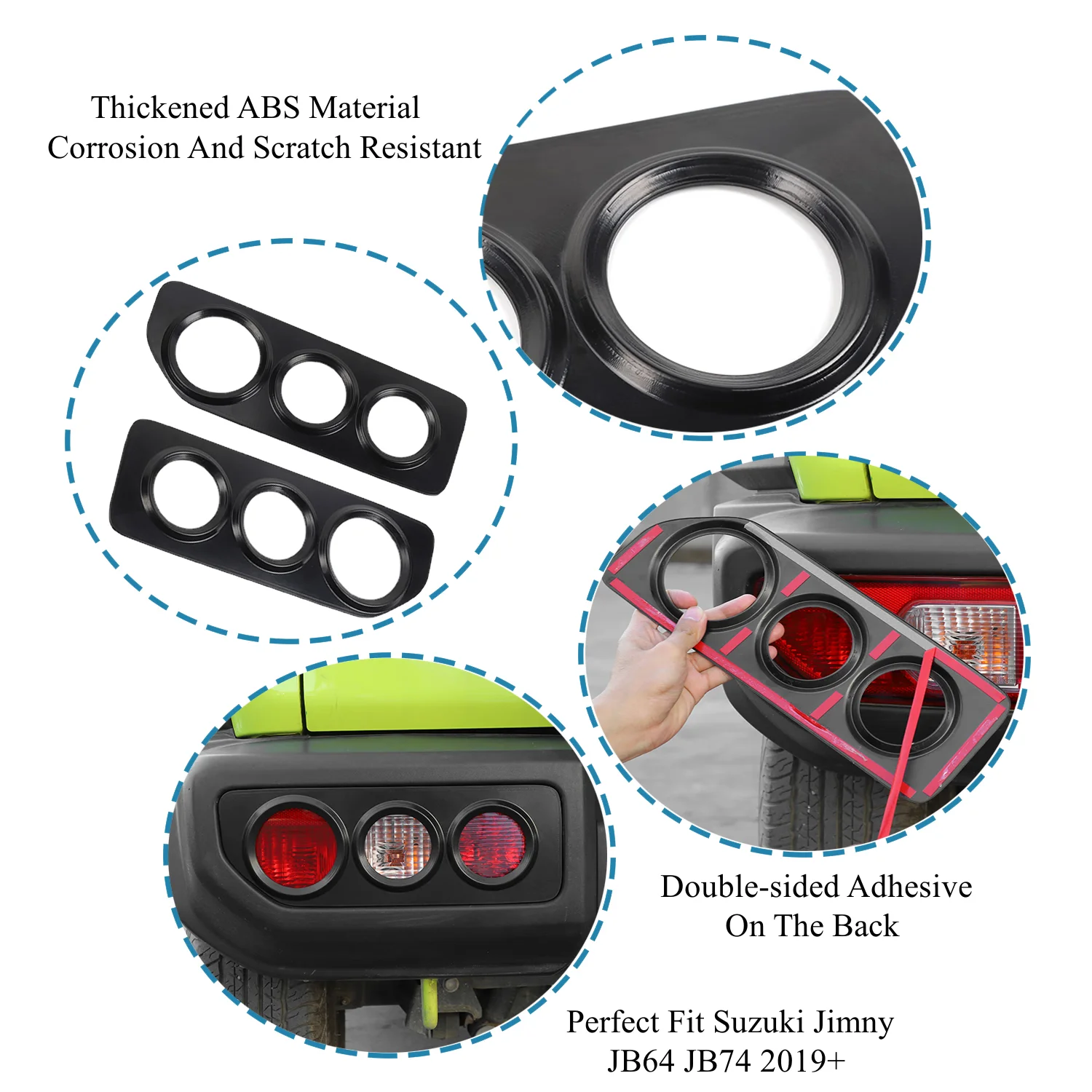 Car Rear Tail Light Lamp Decoration Cover for Suzuki Jimny JB64 JB74 2019-2023 Lamp Hoods Taillight Guard Exterior Accessories