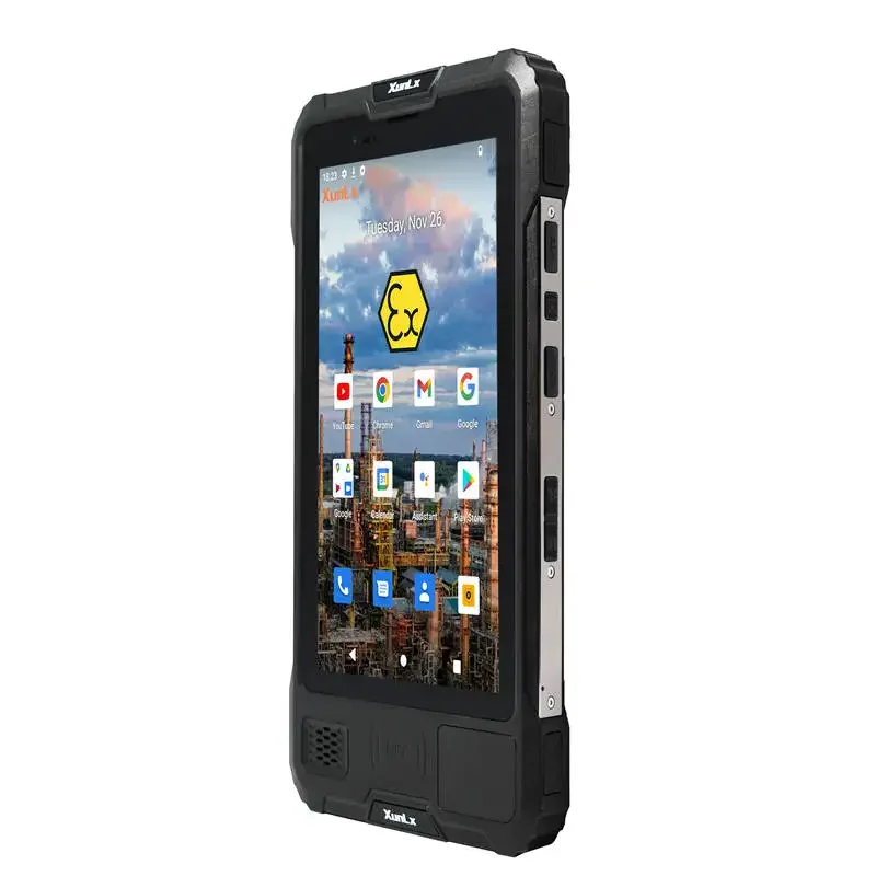 본질안전 태블릿 PC 안드로이드 12 NFC 2D 바코드 스캐너 PDA 컴퓨터 휴대용 8인치 디스플레이 128GB Zone 1/21 ATEX 태블릿