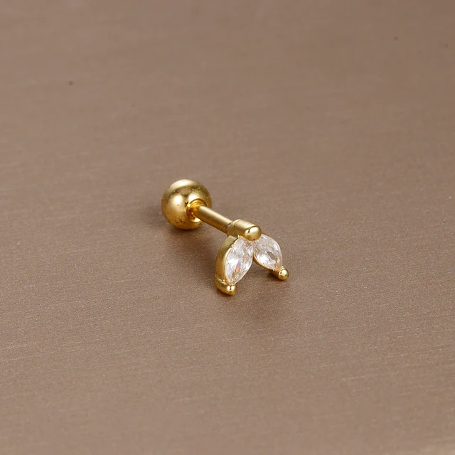 세련된 여성의 매력을 더하는 스테인리스 스틸 미니 지르콘 귀걸이