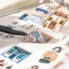 Mr. Paper 2Style 3Rolls/bag Slow Life Series PET Die-cut Tape DIY Handbook Creative Material Decoration Stickers 3