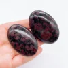 Natural Garnet Quartz Pocket Palm Crystal Stone Thumb Toy Hot Compress Crafts Healing Health Family message tool Home Decor 3