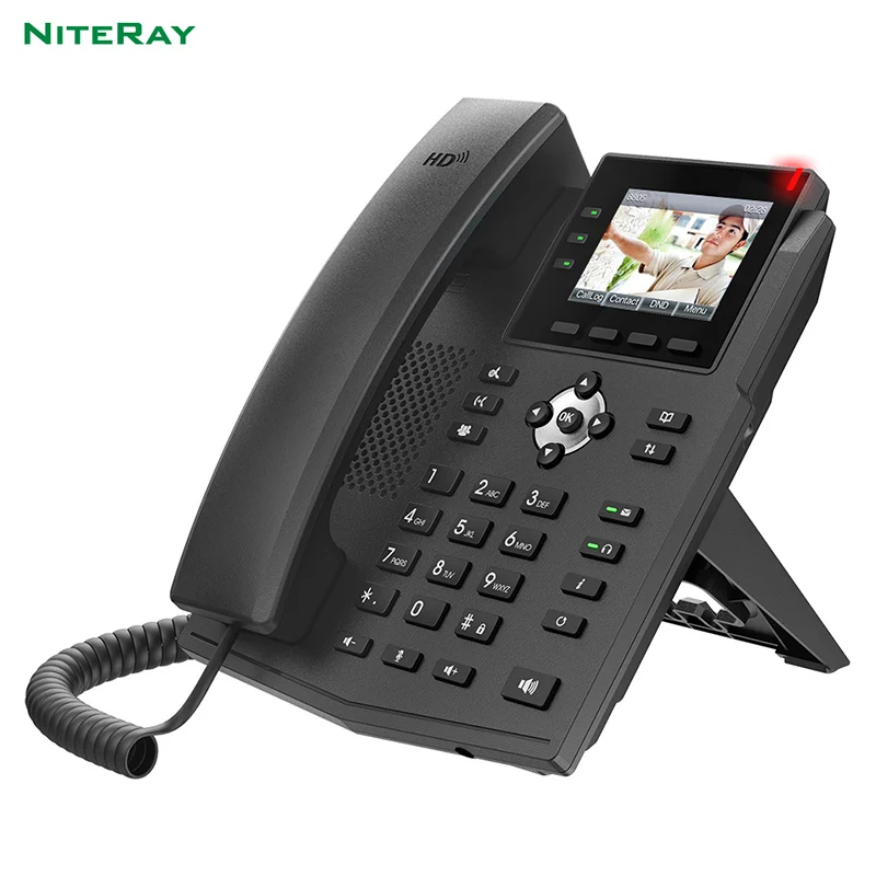 Fanvil Wireless SIP Phone Smart Business Office Network SIP Video Phone US Wireless WIFI Function 1080P Display Telephone Landline LCD Multimedia Wireless SIP Phone