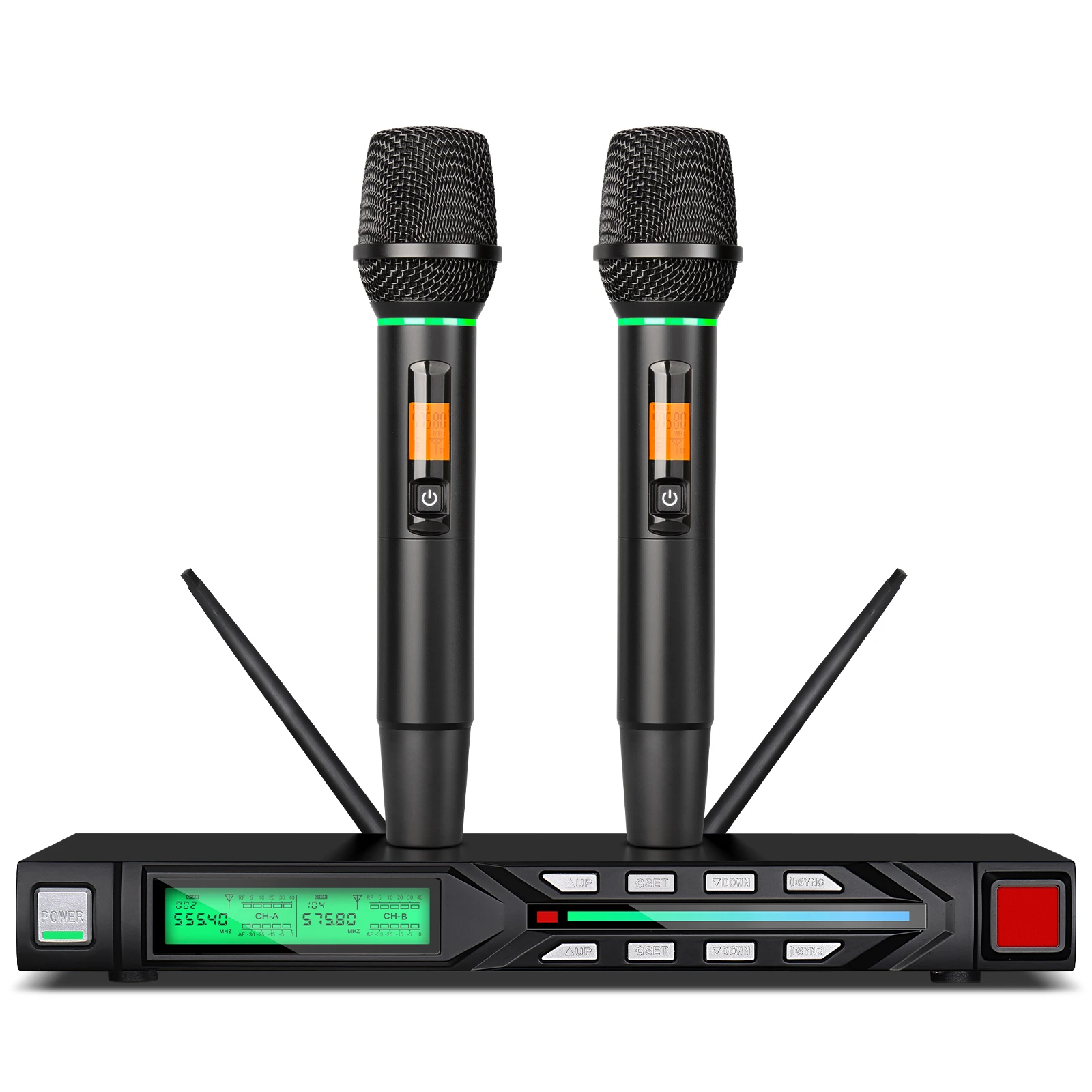 Conjunto de micrófono inalámbrico profesional, equipo profesional de puesta en escena UHF para eliminar el ruido DEPUSHENG R7