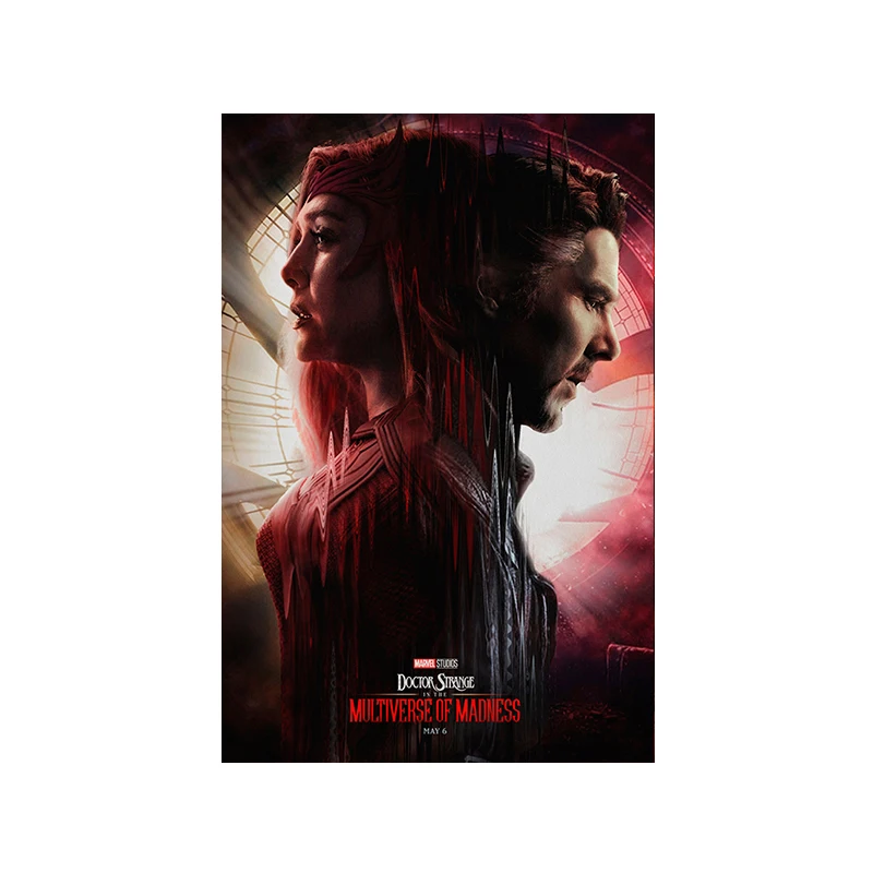 thumbnail image 1 of Póster de la película Doctor Strange en el multiverso de la locura de Disney Avengers, superhéroe, Bruja Escarlata, pintura en lienzo, arte de pared, decoración, 1 of 5