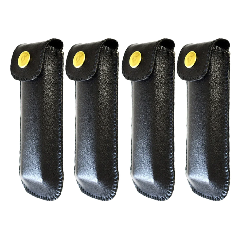 

4pcs Harmonica Storage Case Portable Single Harmonica Holder Bag PU Harmonica Container Musician Accessories for Home Shop