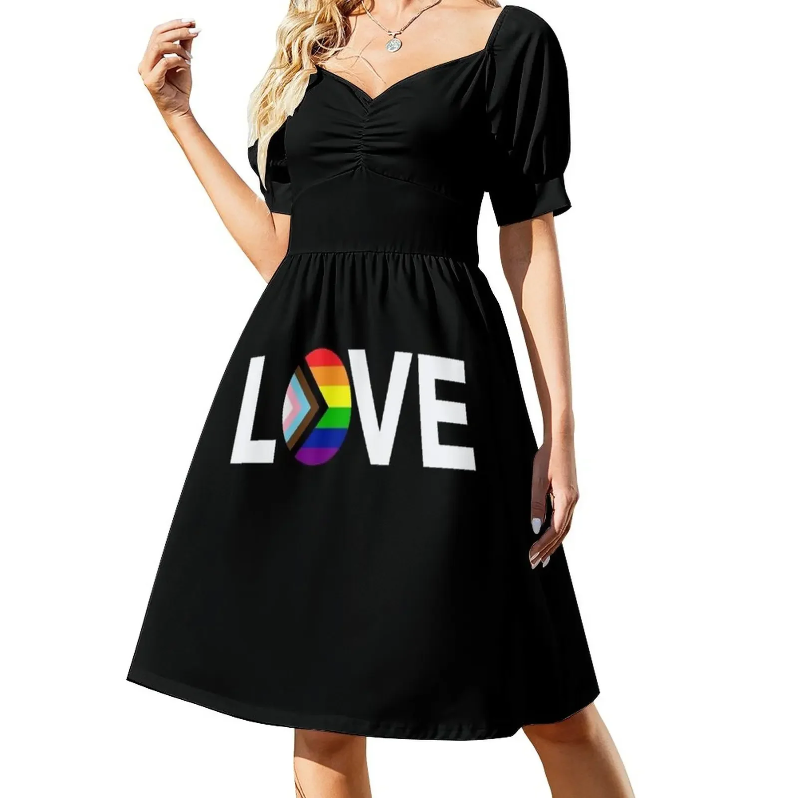 

Progress Pride Flag Love Sleeveless Dress birthday dresses for women dresses for prom