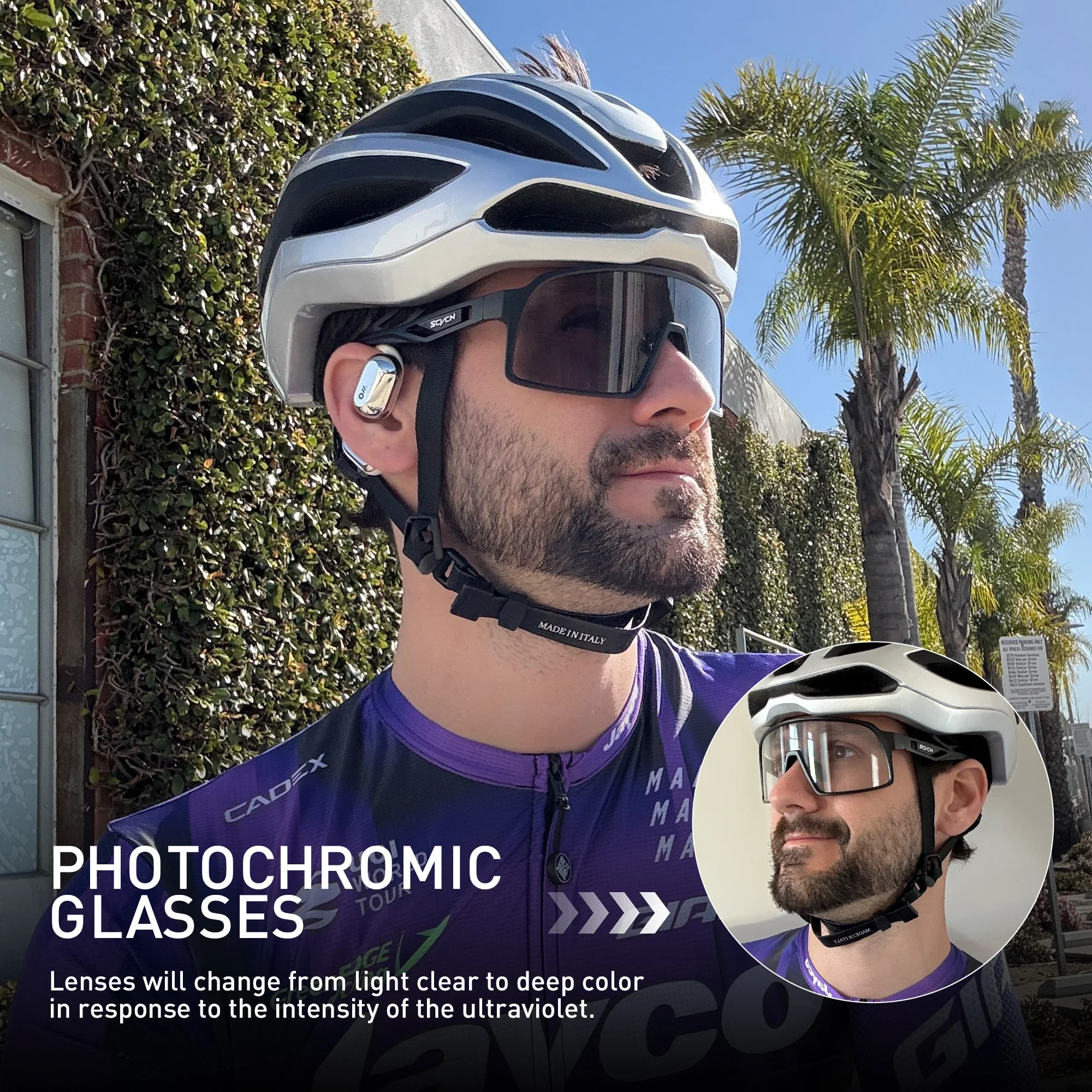 SCVCN Photochromic Cycling Glasses Men Women Running Sunglasses Outdoor Sports Motorcycle Bike Riding Eyewear Driving Fishing