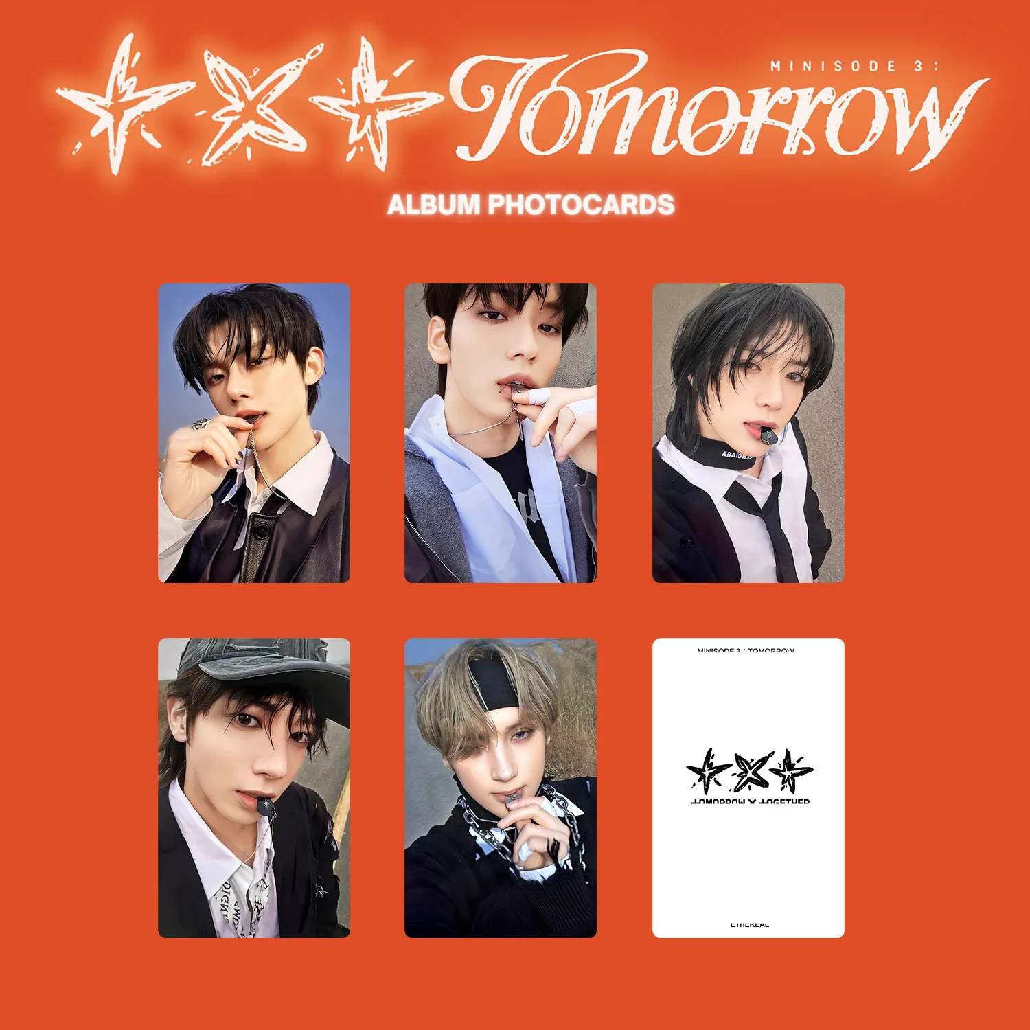 5Pcs/Set Kpop Idol Boy HD Printd Photocards New Album