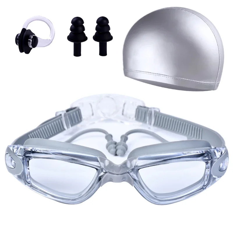 Adult Swimming Goggles Swimming Goggles Waterproof Fog-Proof High-Definition Equipment Cap Suit