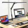 Double Head LED Desk Lamps Stepless Dimmable Led Computer Monitor Light USB Table Lamp for Office Study Reading Lighting Fixture 1