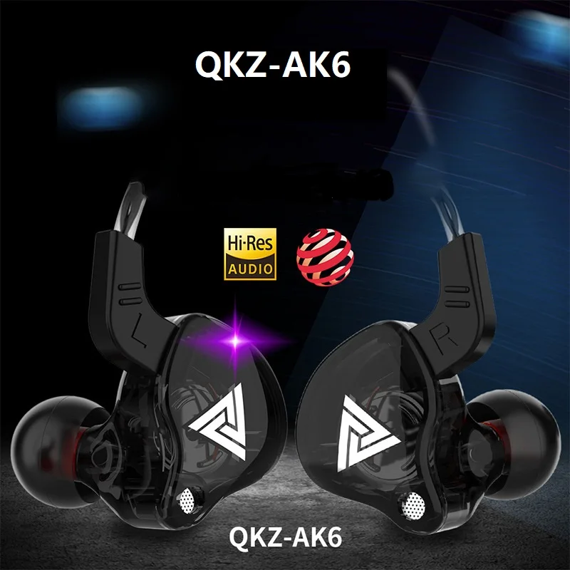 Qkz Ak6 Running Band Microphone Headphones Copper Driver 3.5mm Hifi