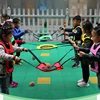 Children Adult Outdoor Interactive Collaboration Game Parent Child Party Elastic Disc Paddle Ball Fun Game Throwing Training Toy 3