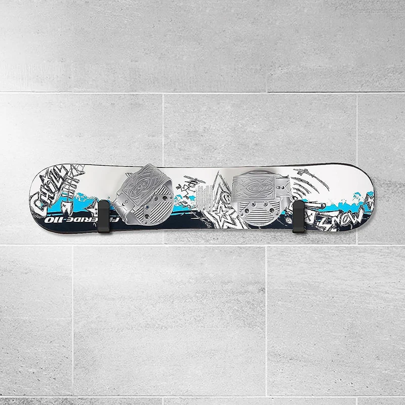 Horizontal Snowboard Wall Racks Wall Mount Clips Space Saving Design Storage Hanger Display Rack 2 Pcs SKi Board Storage storage rack hanging storage rack wall mounted organizer hanging storage organizer