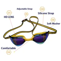 ARENA Professional Anti-Fog HD Swimming Goggles Leak Proof  Protection Glasses Men Women Adjustable Silicone Swim EYEWEAR 2