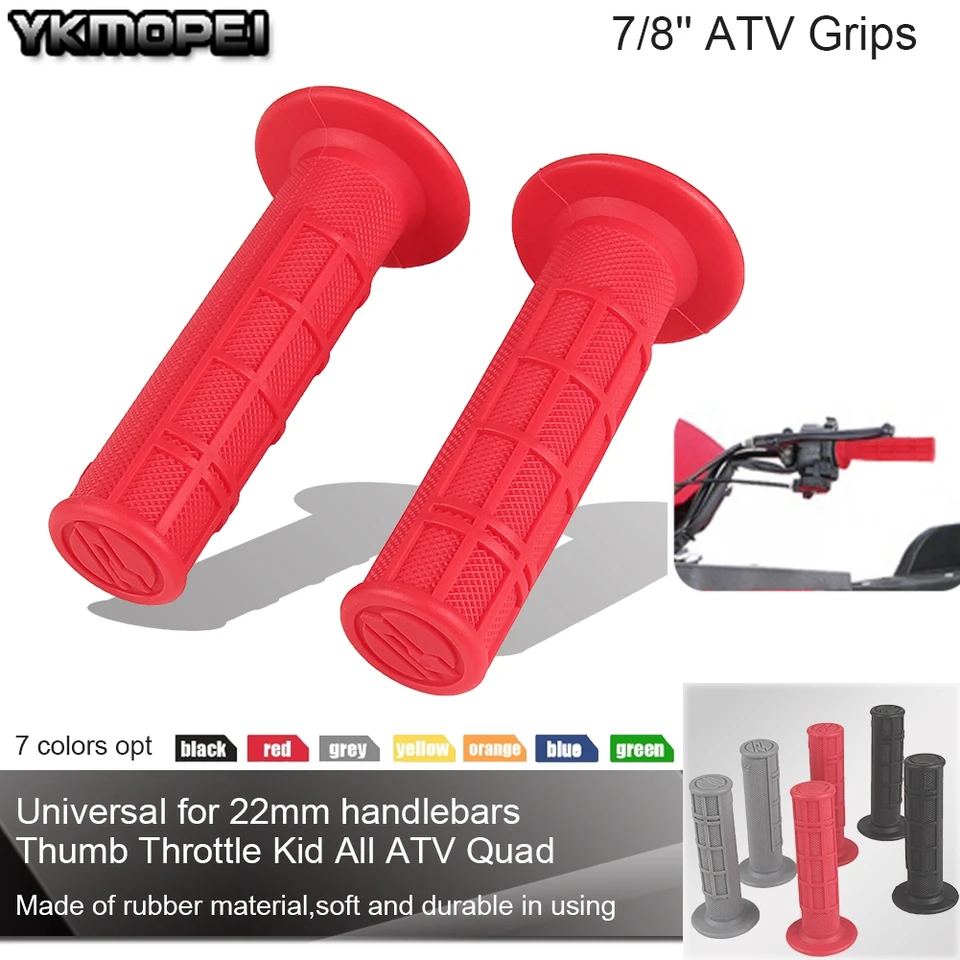 7/8" Hand Grips For Thumb Throttle ATV, Quad, ATC110, ATC125, ATC185, ATC200, ATC250