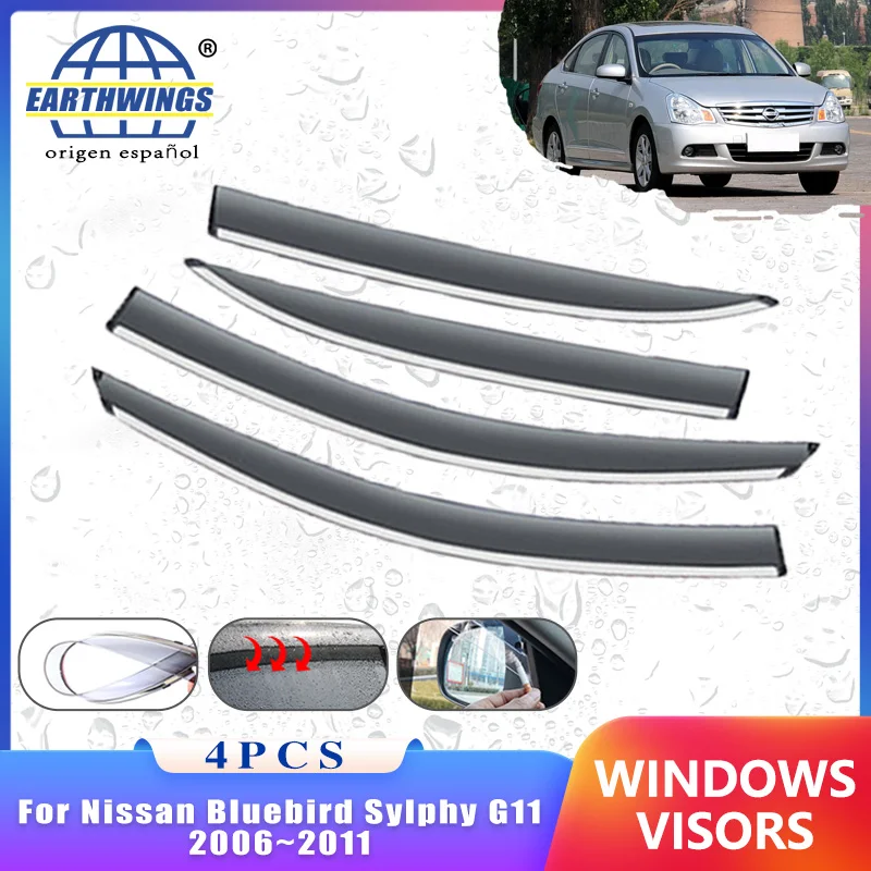 Wind Deflectors for Nissan Bluebird Sylphy G11 20062011 Accessories