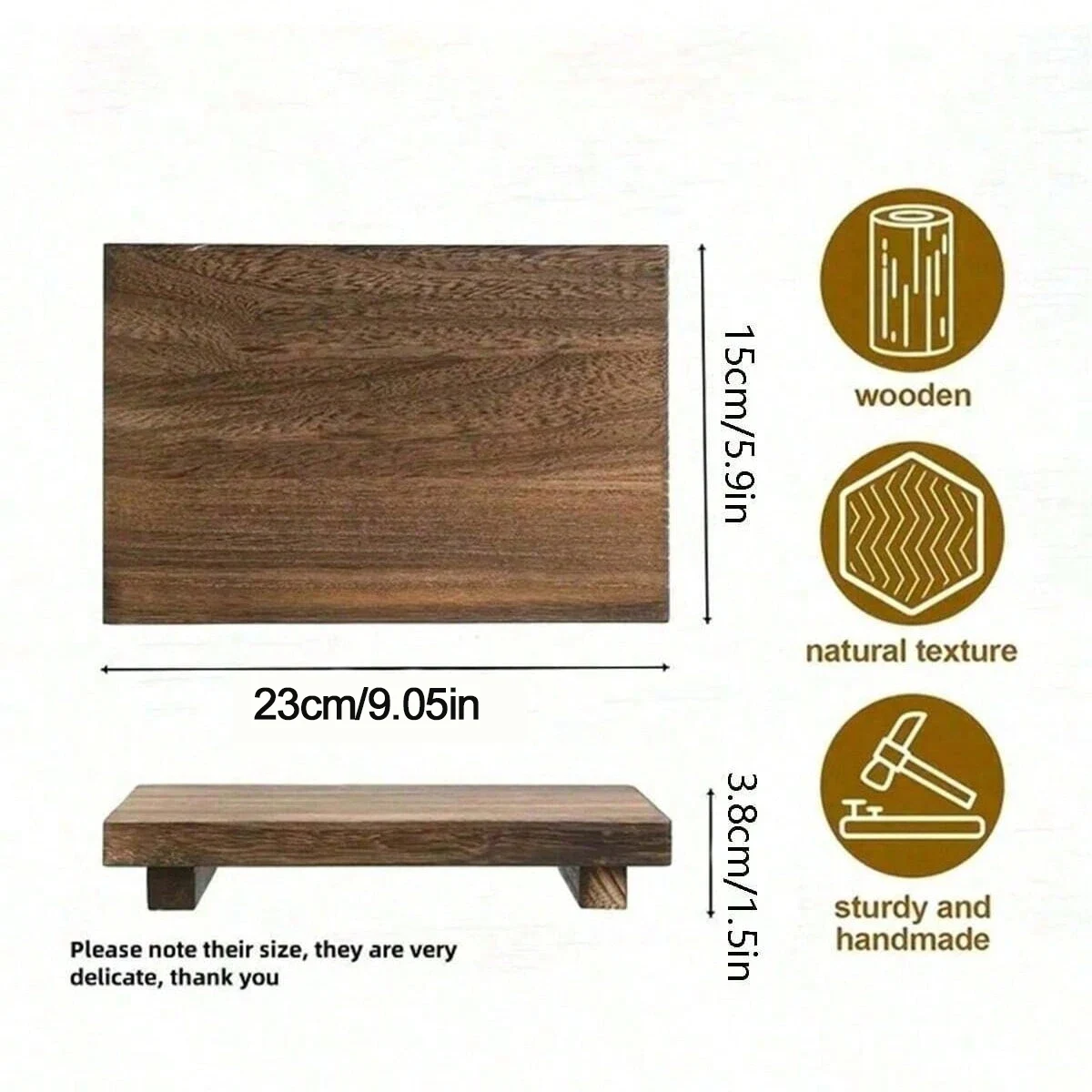 1/2pc Retro Wooden Bathroom Tray Vanity Hands Soap Scented Candle Storage Holder Kitchen Seasoning Tray For Bath Home Decoration 6