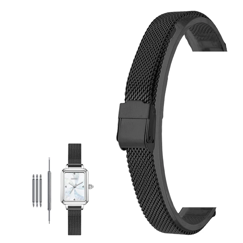 Elegant Gold Milanese Stainless Steel Watch Band - Universal Fit Bracelet