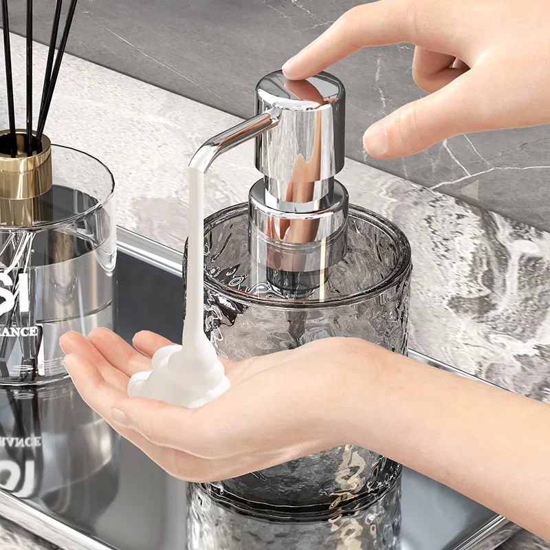 Hands Foaming Soap Dispenser Press-type Bathroom Liquid Soap Bottle Refillable Dish Container Hand Washer Soap Dispenser Soap Dispenser Bottle Foaming Soap Dispenser Foam Pump Bottle