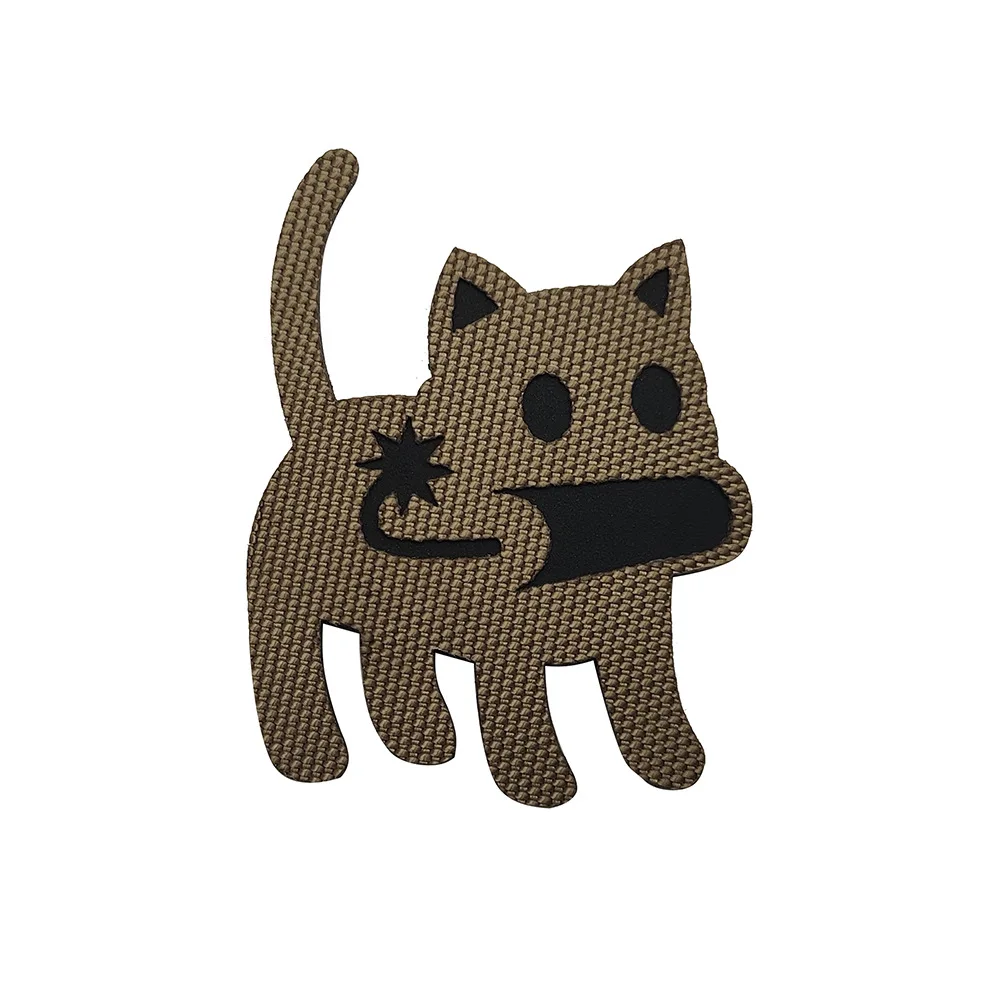 Reflektierende Katze Abzeichen Patch Nachtsicht IR Katze Haken und Schleife Patches Taktische Armee Moral Emblem Outdoor Rucksack Aufkleber – Detail 2