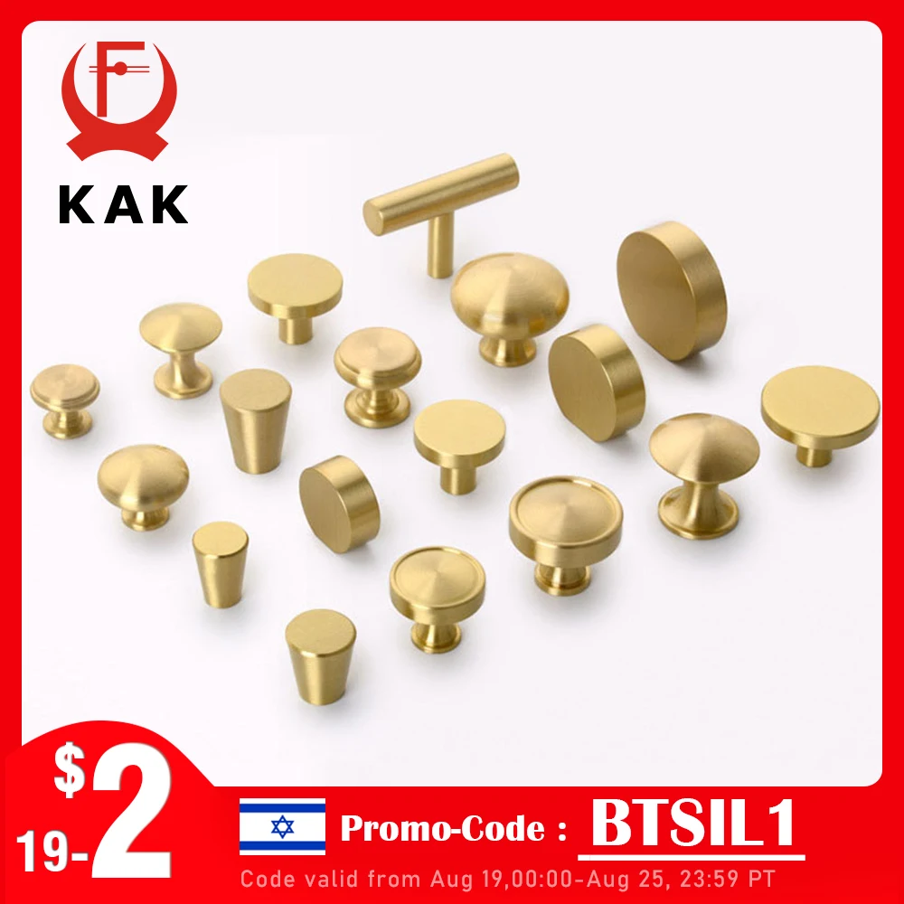 Furniture Handles Kitchen Door Handles KAK Brass Furniture Handles Copper Cabinet Knobs Wardrobe Dresser Drawer Knobs Kitchen Cupboard Chinese Style Door Handle Pulls