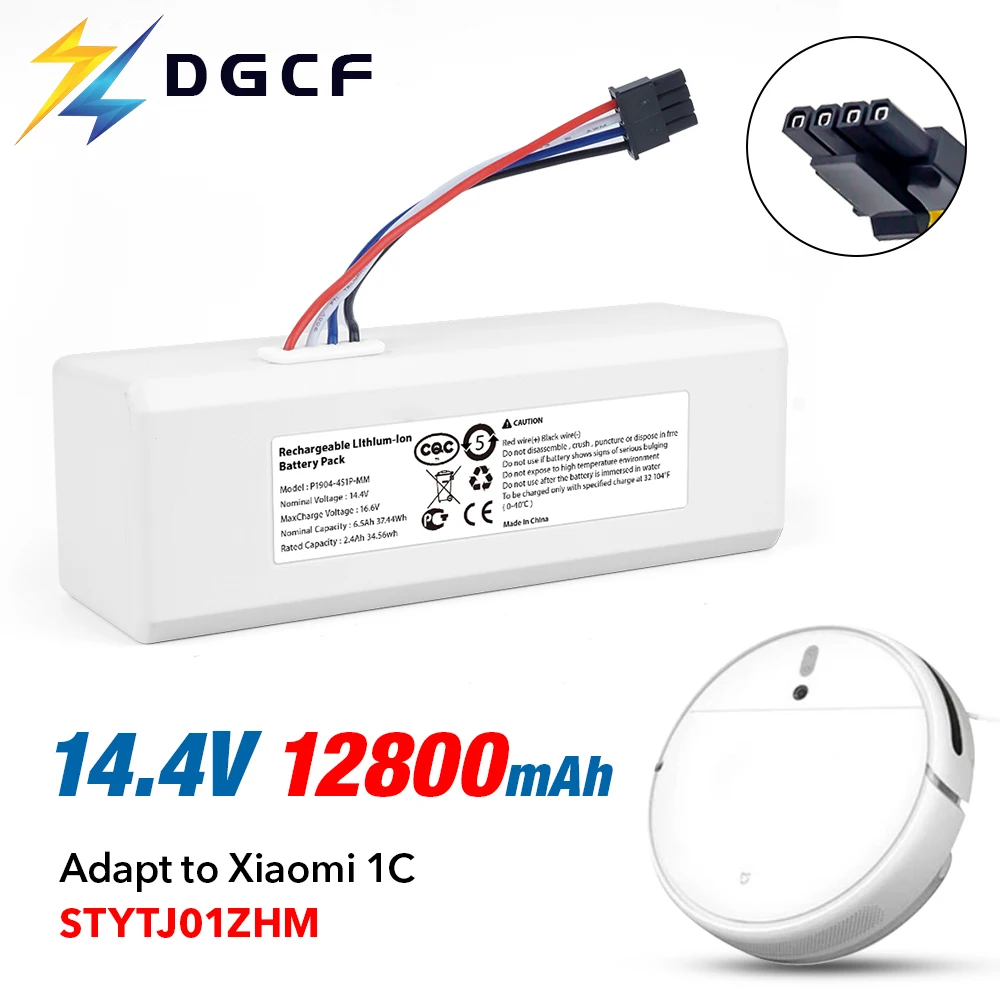 

14.4V 12800mAh Battery For Xiaomi Mijia 1C STYTJ01ZHM Robot Vacuum Mop Cleaner Accessories original Parts